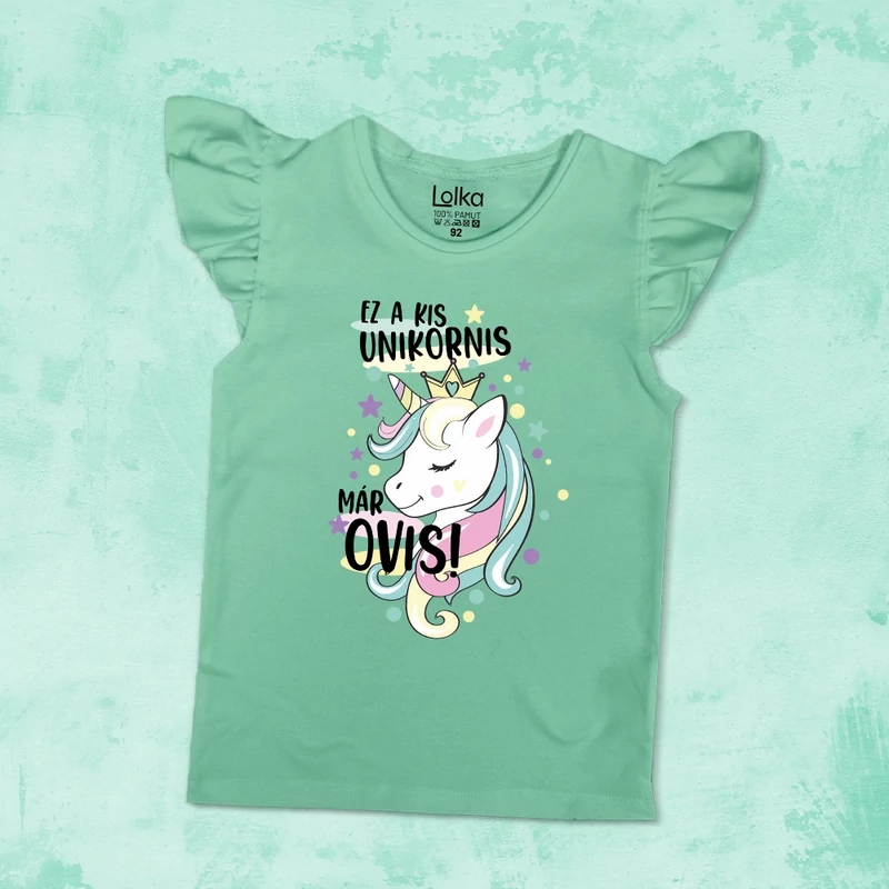 Ez a kis Unikornis már ovis - Fodros Lányka Felső