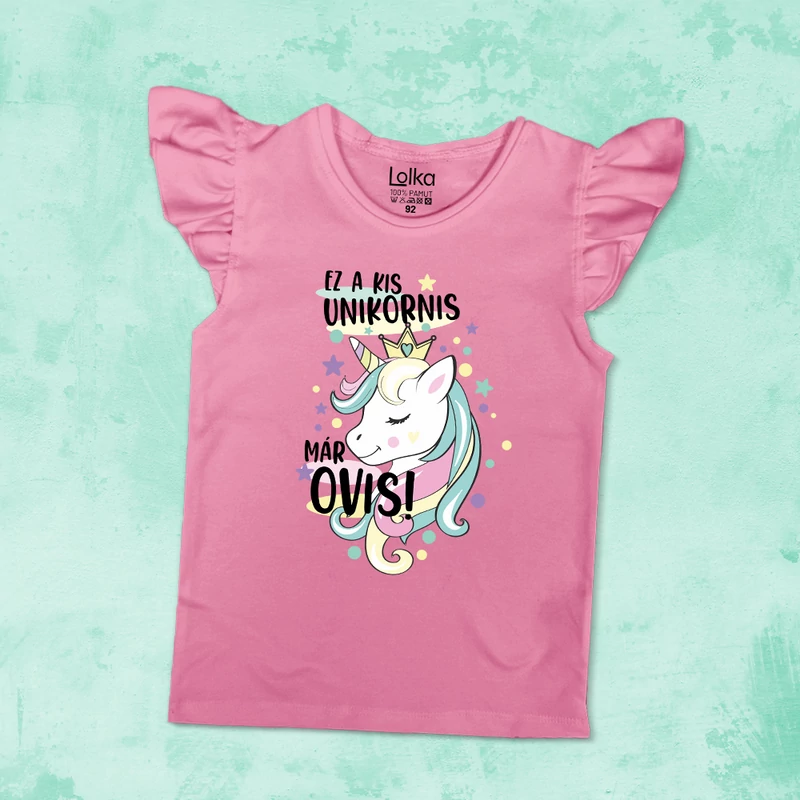 Ez a kis Unikornis már ovis - Fodros Lányka Felső